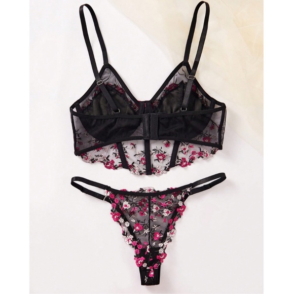 Primrose Noir Dreamscape Bustier by SilkRose Lingerie - Picture 4 of 6